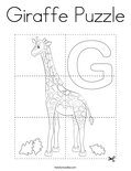 Giraffe Puzzle Coloring Page