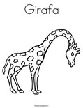 Girafa Coloring Page