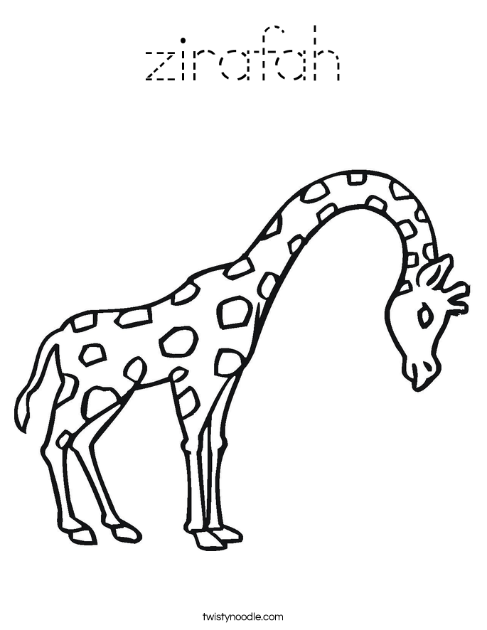 zirafah Coloring Page