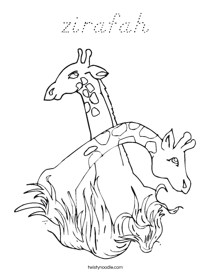 zirafah Coloring Page