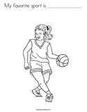 My favorite sport is ______________ Coloring Page