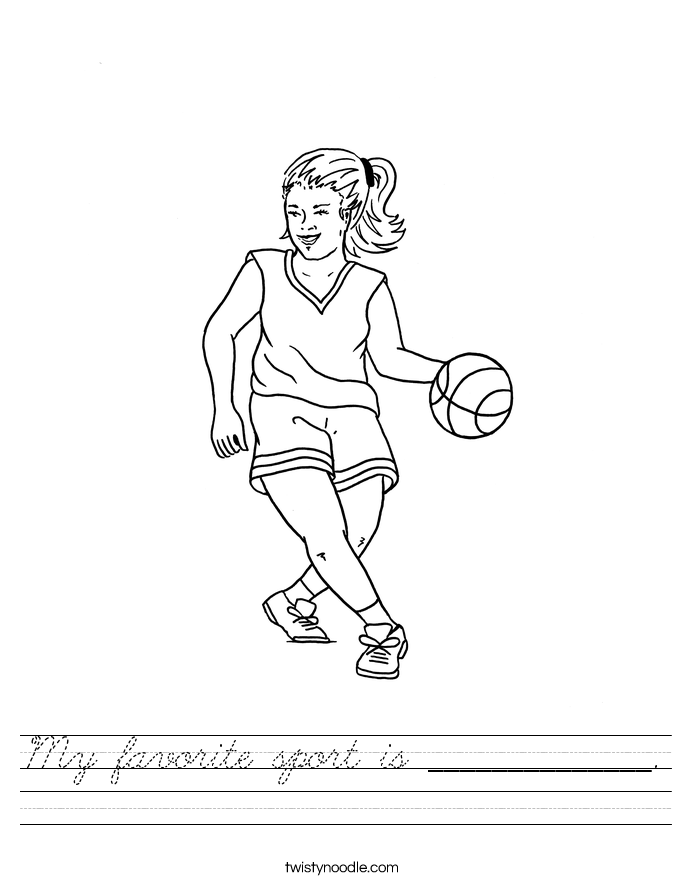 My favorite sport is ______________. Worksheet