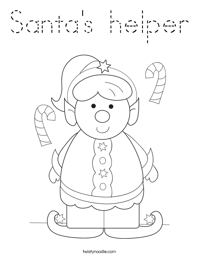 Santa's helper Coloring Page