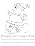 Daisies try winter fun! Worksheet