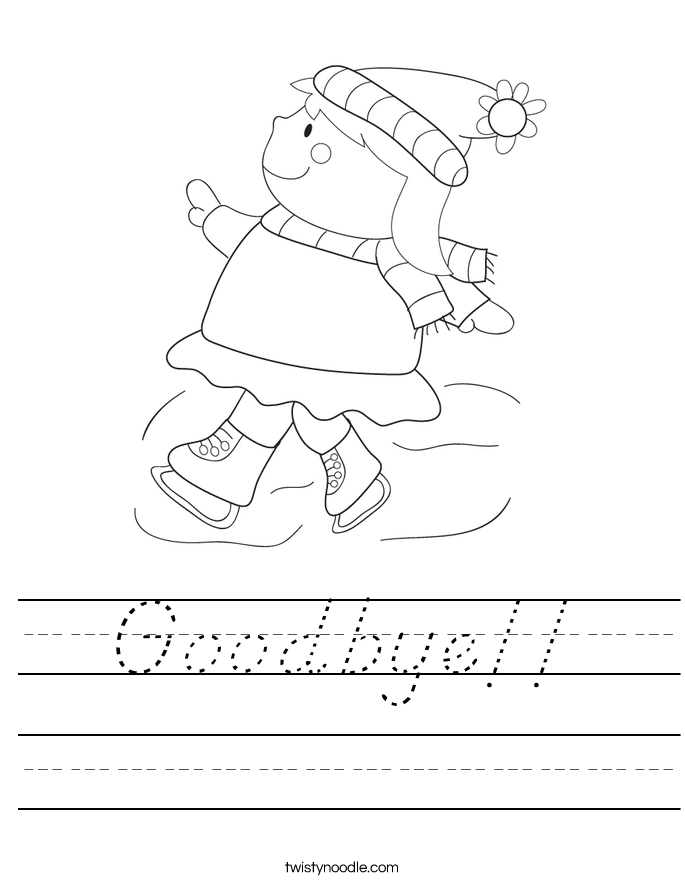 Goodbye!! Worksheet