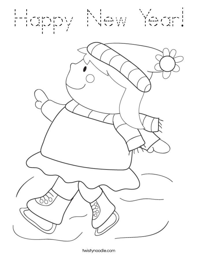 Happy New Year! Coloring Page