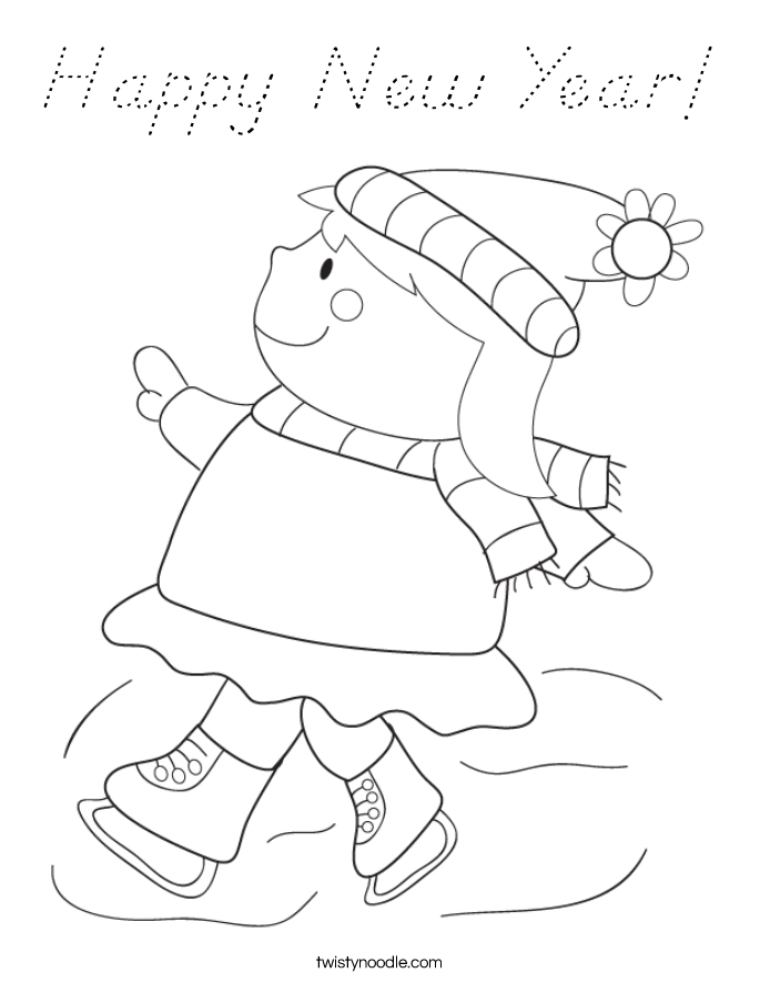 Happy New Year! Coloring Page