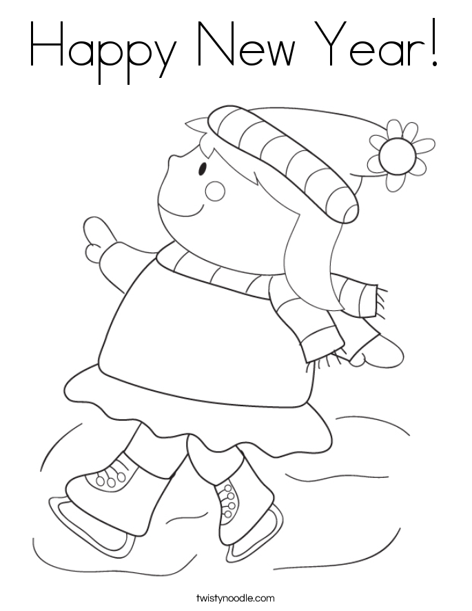 Happy New Year! Coloring Page