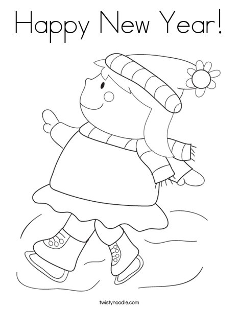 Girl Ice Skating Coloring Page