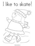 I like to skate!Coloring Page