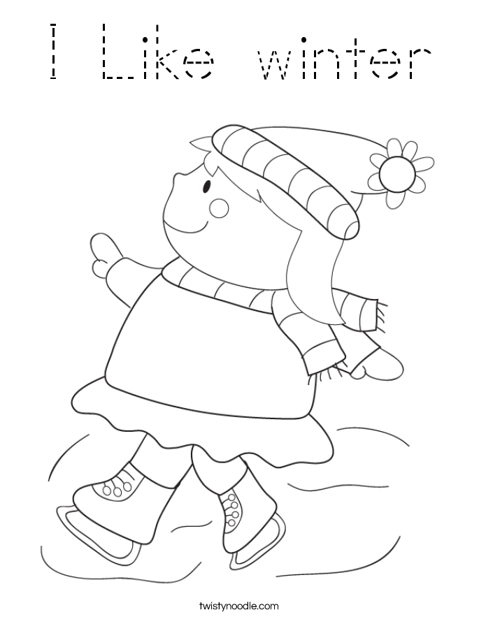 I Like winter Coloring Page