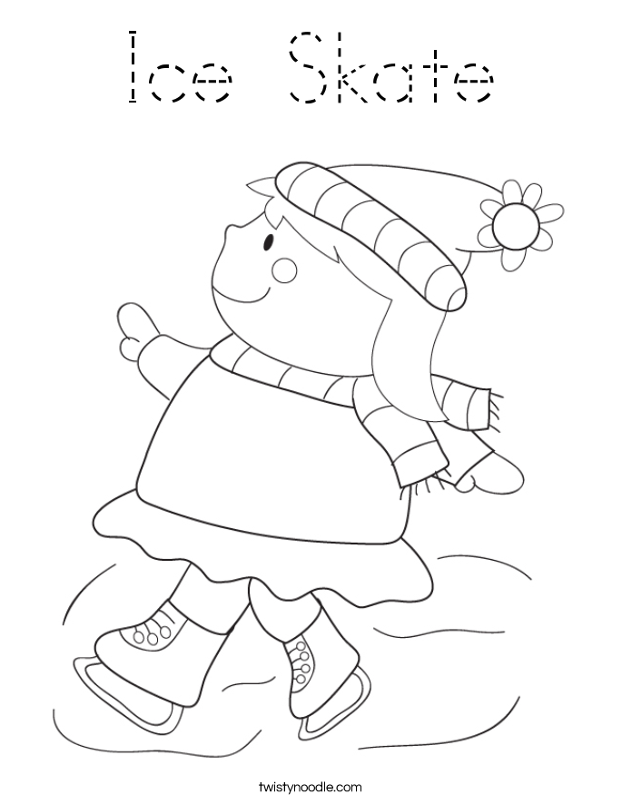 Ice Skate Coloring Page