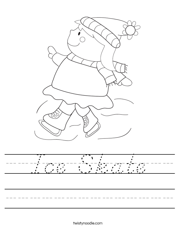 Ice Skate Worksheet