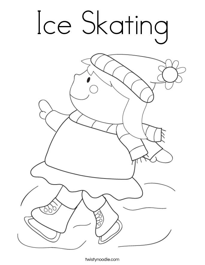 Ice Skating Coloring Page