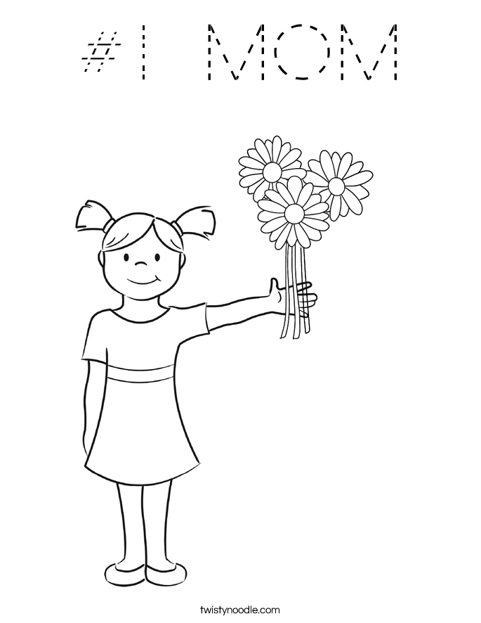#1 MOM Coloring Page