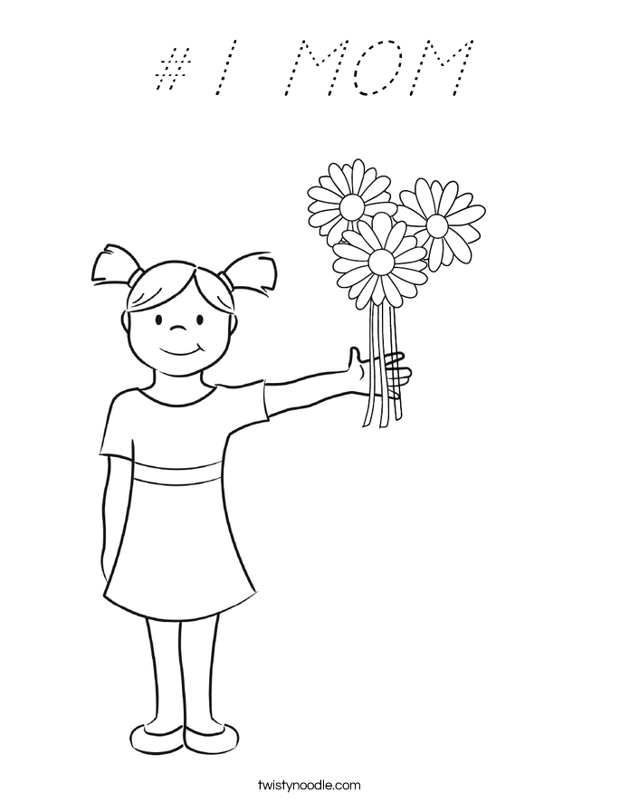 #1 MOM Coloring Page