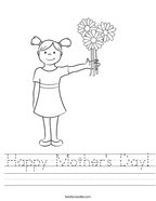 Happy Mother's Day Handwriting Sheet