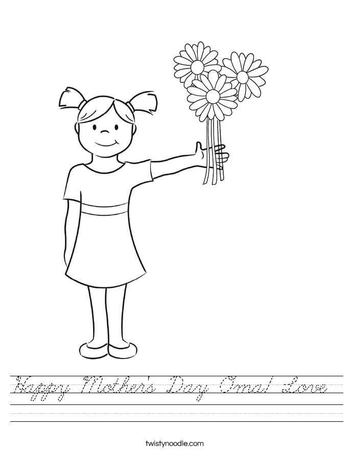 Happy Mother's Day Oma! Love  Worksheet