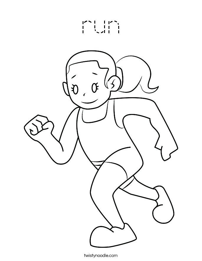 run Coloring Page