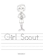 Girl Scout Handwriting Sheet