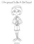 I Am proud To Be A Girl Scout! Coloring Page