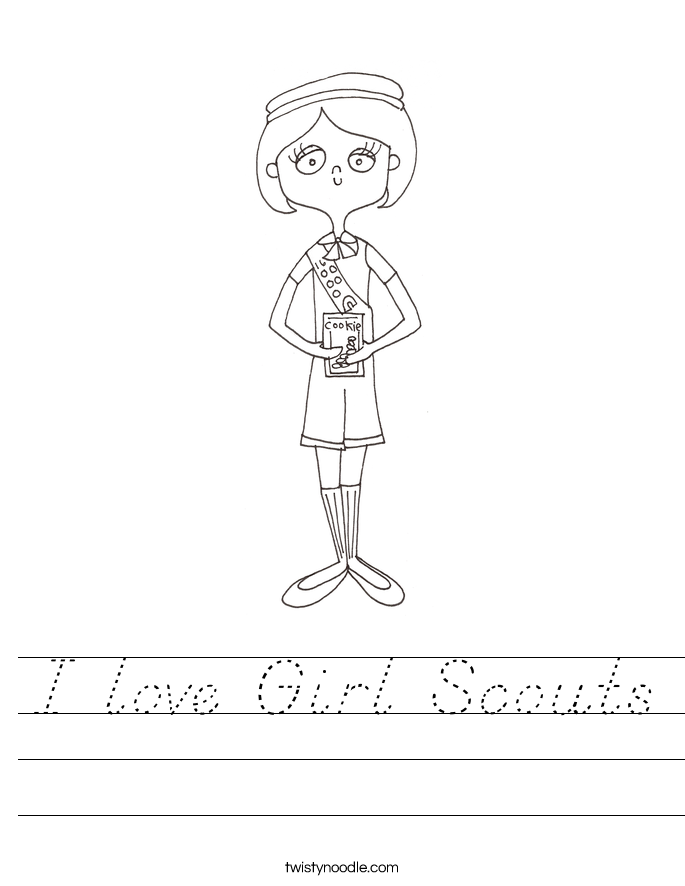 I love Girl Scouts Worksheet