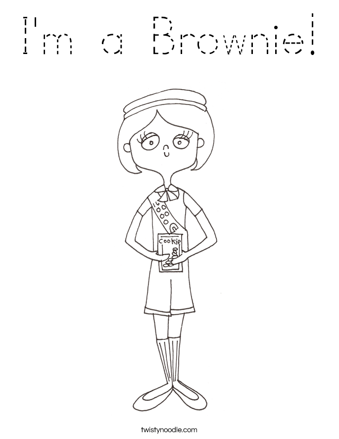 I'm a Brownie! Coloring Page