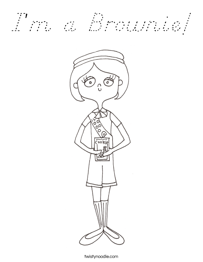 I'm a Brownie! Coloring Page