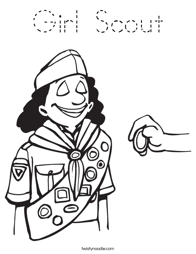Girl Scout Coloring Page