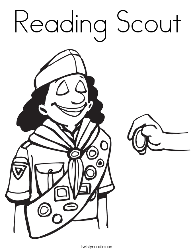 Reading Scout Coloring Page
