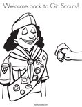 Welcome back to Girl Scouts! Coloring Page