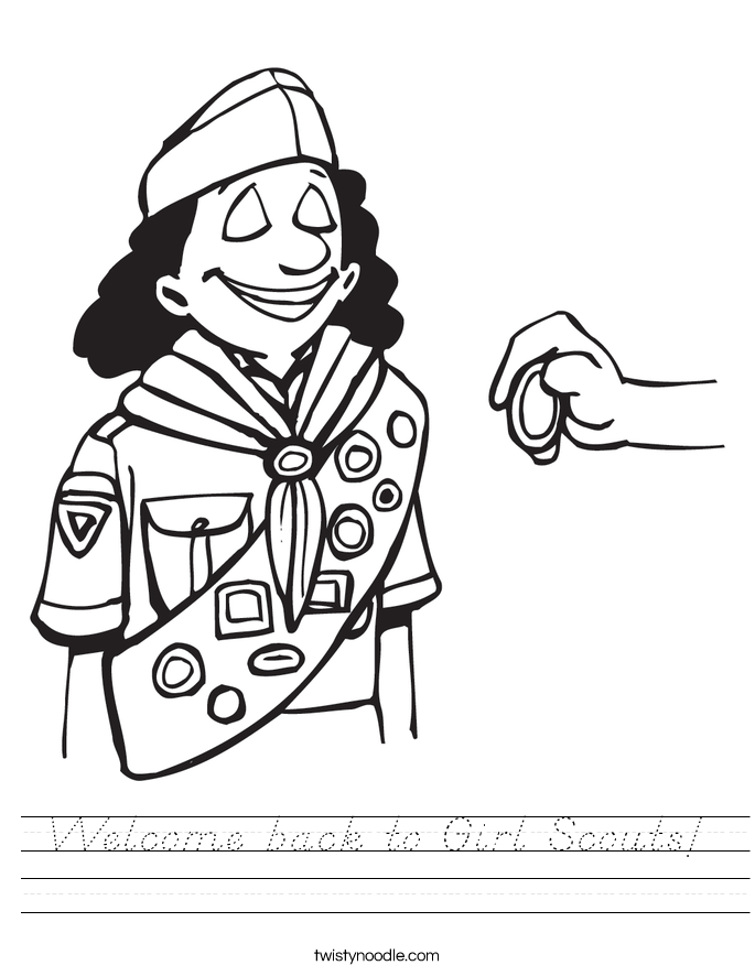 Welcome back to Girl Scouts! Worksheet