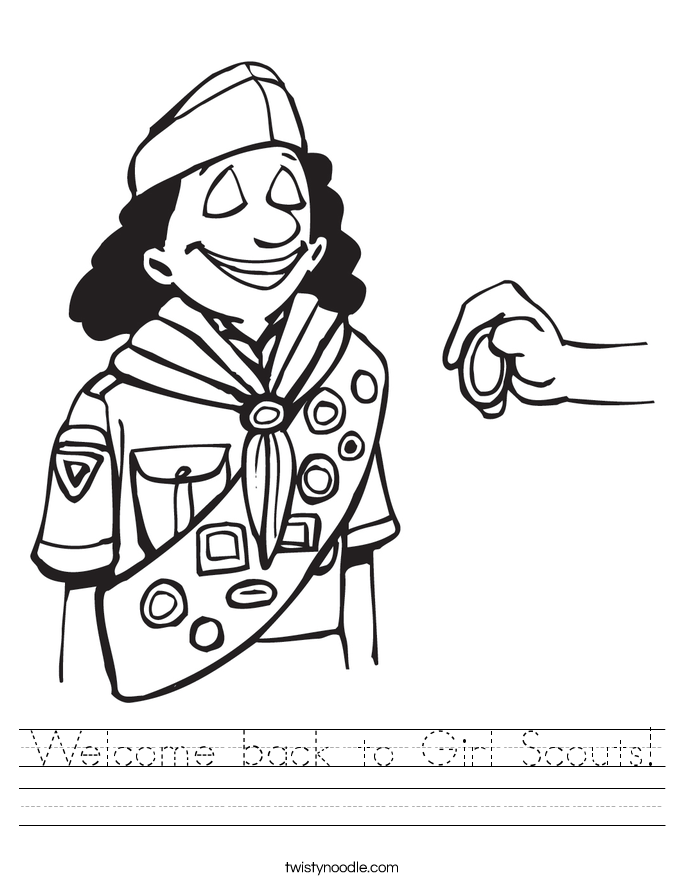 Welcome back to Girl Scouts! Worksheet