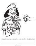 Welcome back to Girl Scouts! Worksheet