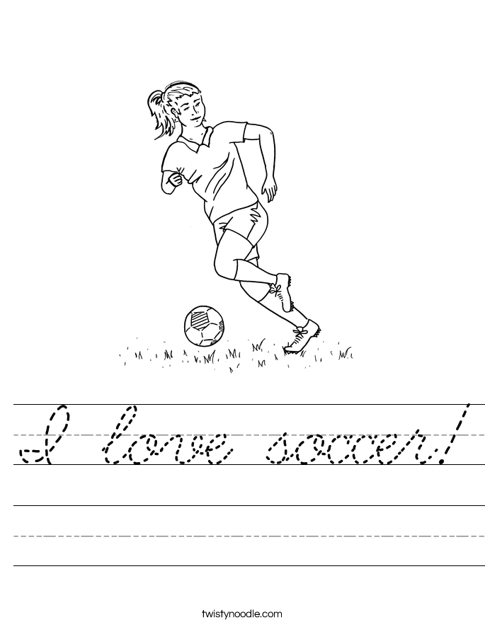 I love soccer! Worksheet