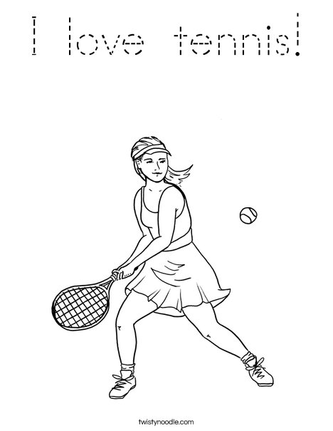 Girl Tennis Player Coloring Page