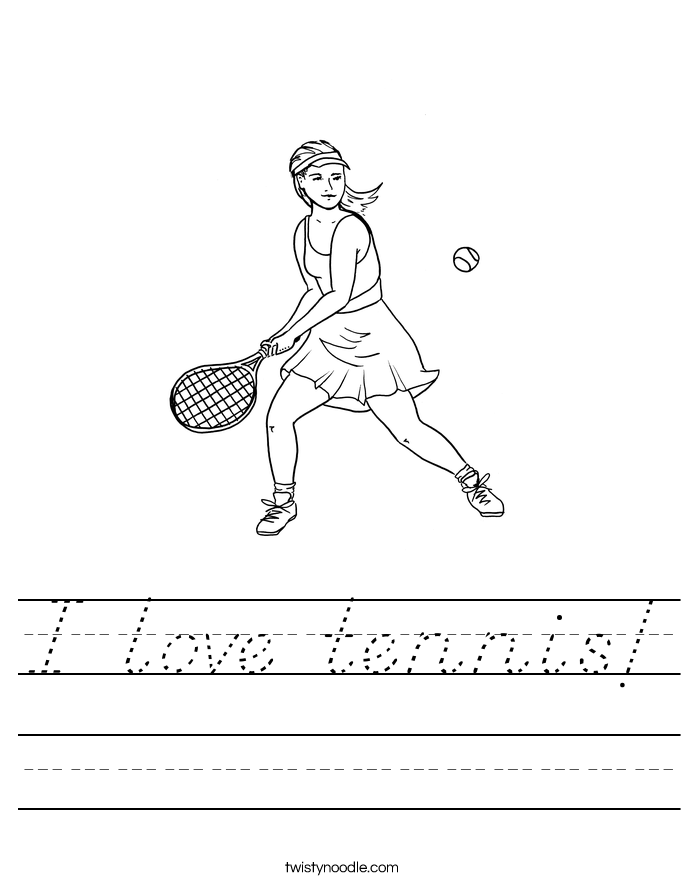 I love tennis! Worksheet