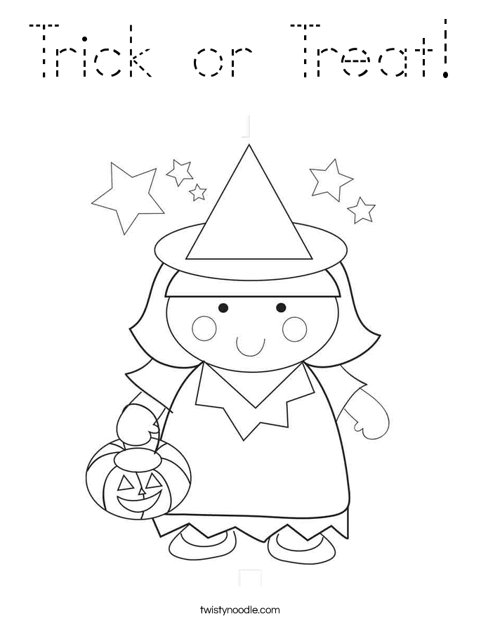 Trick or Treat! Coloring Page