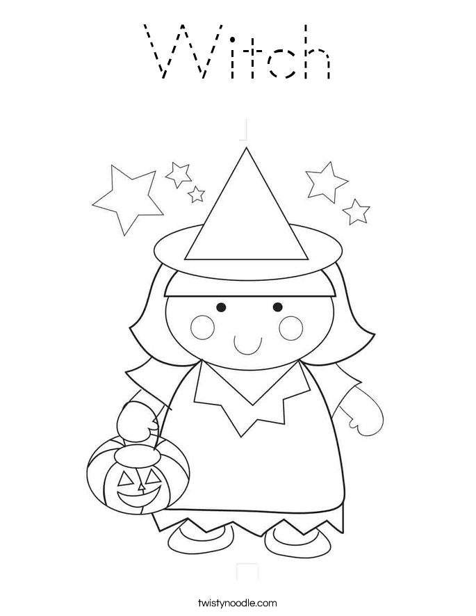 Witch Coloring Page