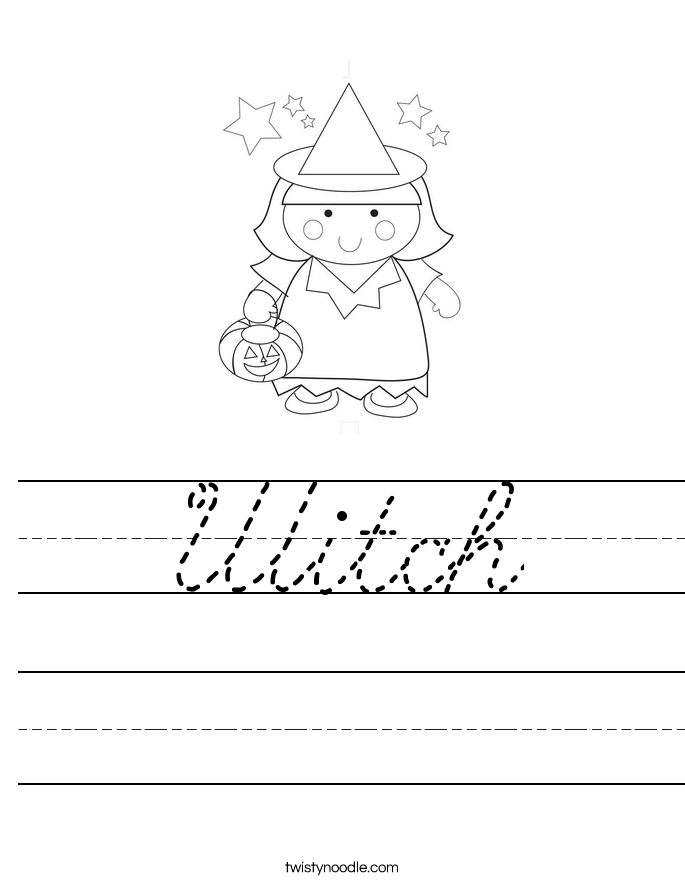 Witch Worksheet