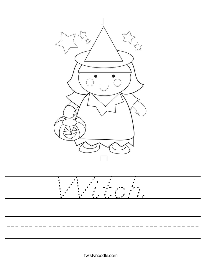 Witch Worksheet