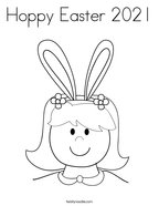 Hoppy Easter 2021 Coloring Page