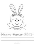 Hoppy Easter 2021 Worksheet
