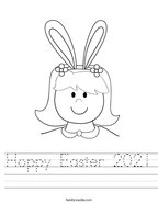 Hoppy Easter 2021 Handwriting Sheet