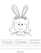 Hoppy Easter 2022 Handwriting Sheet