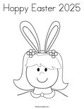 Hoppy Easter 2025 Coloring Page