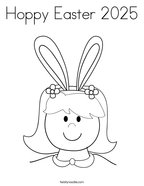 Hoppy Easter 2025 Coloring Page