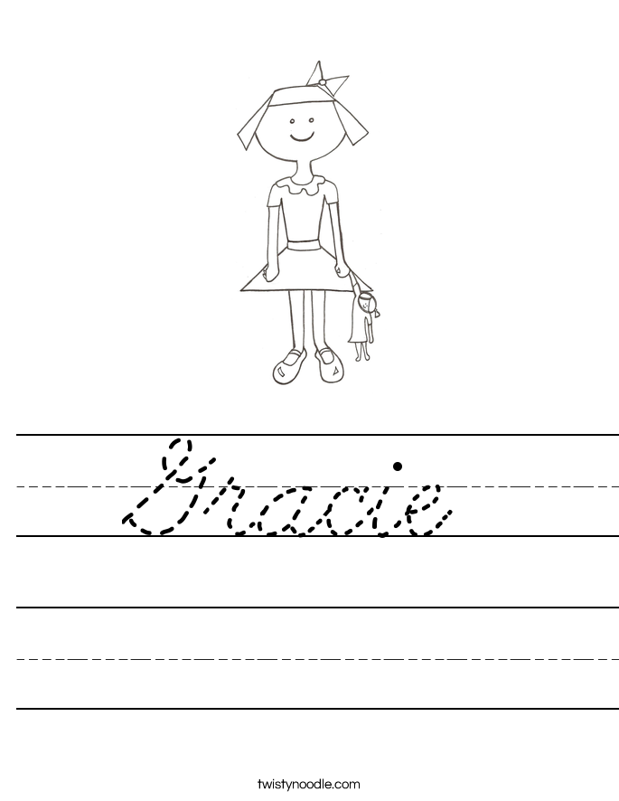 Gracie Worksheet