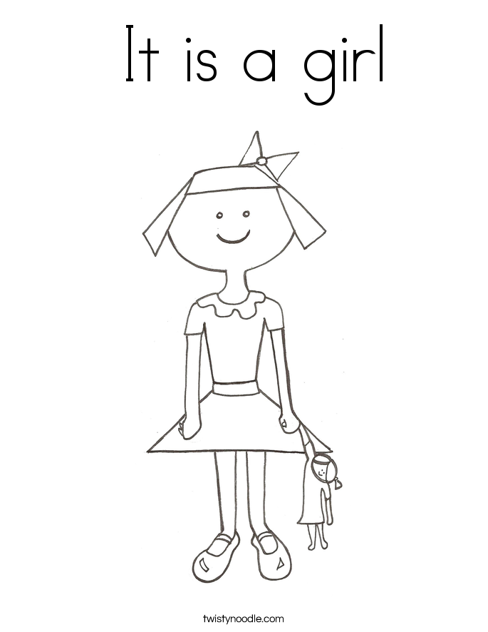  It is a girl Coloring Page