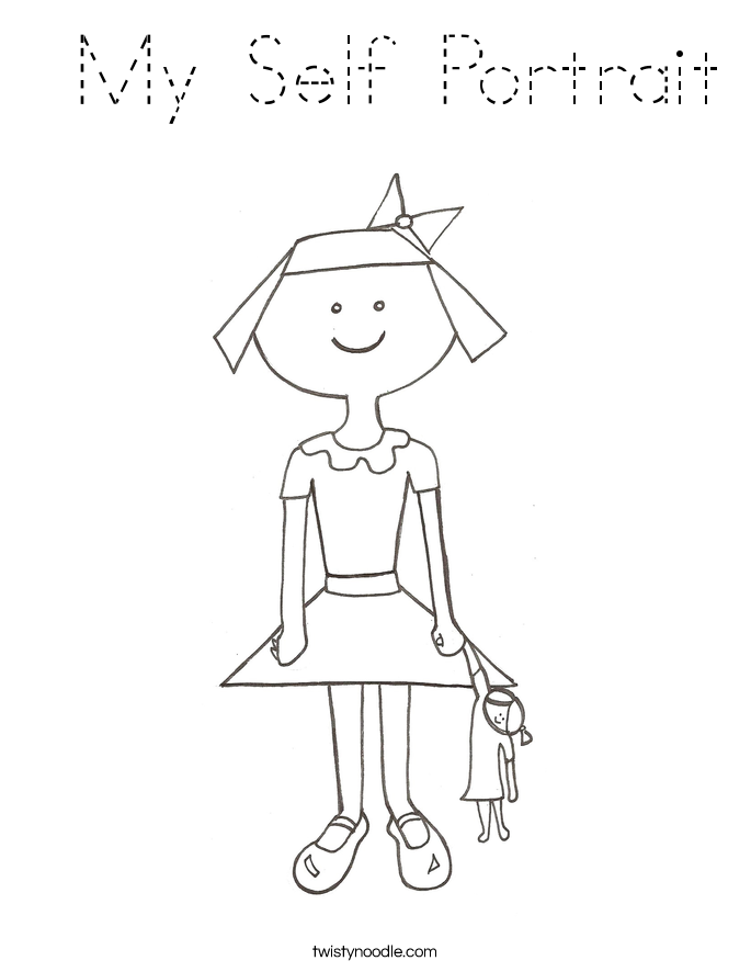  My Self Portrait Coloring Page